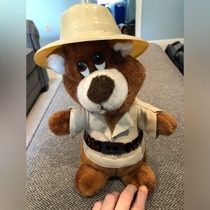 Vintage 1980’s Bear Plush 11” Tall (Taller With His Hat On)